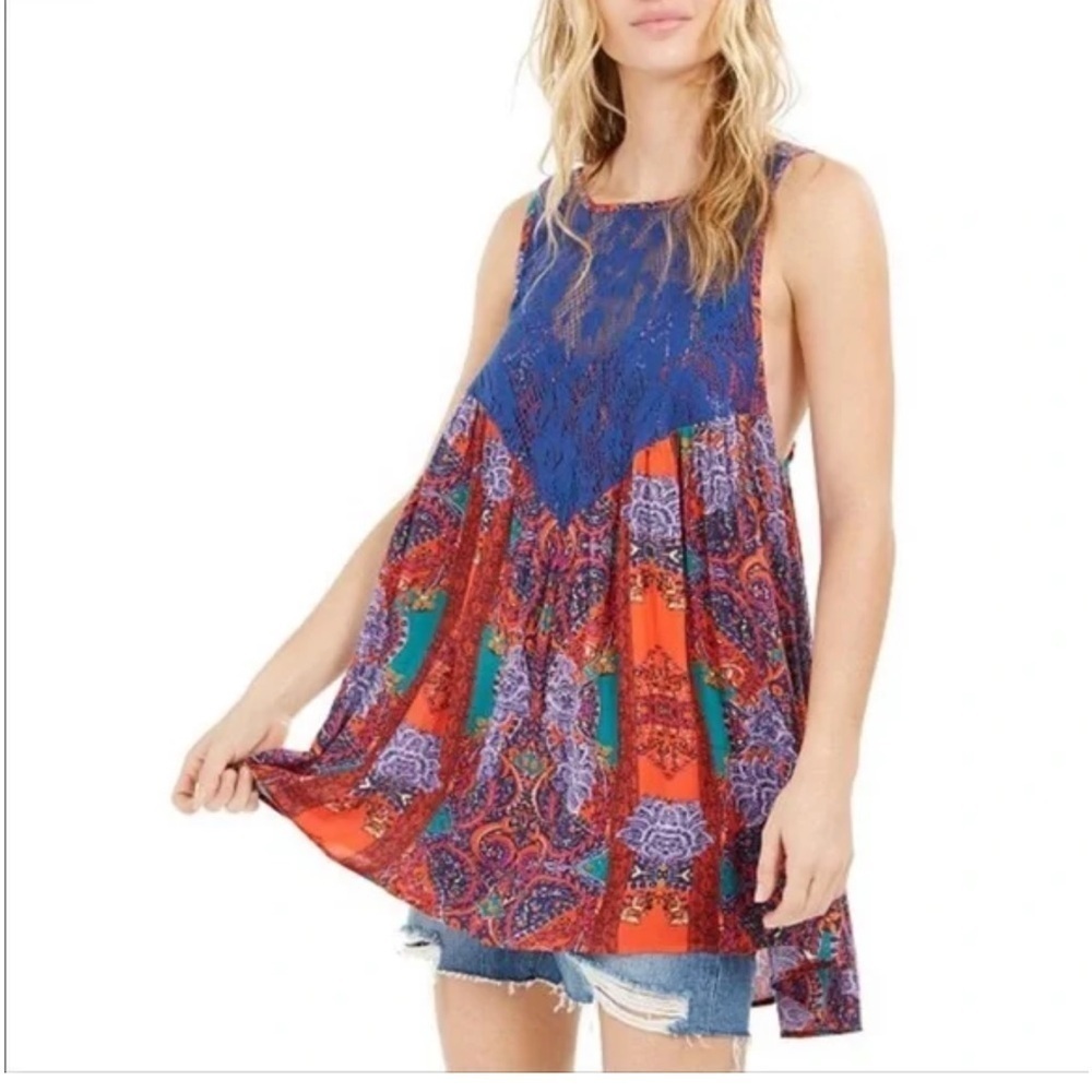 FREE PEOPLE Count Me In Trapeze Dress Tunic - Picture 1 of 7